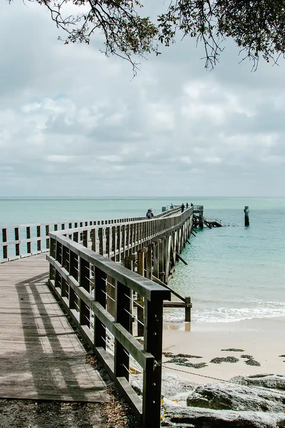 Boardwalk along the Cocoa Beach shore