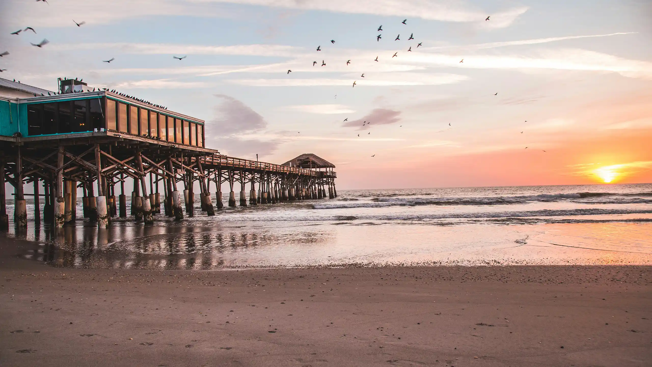Cocoa Beach pier at sunset